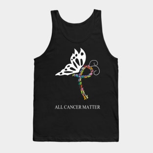All Cancer Matters Awareness All Ribbons Butterfly Tank Top